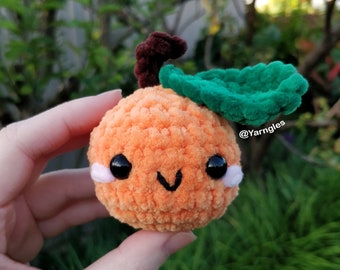 Tiny Orange, Free Low Sew Fruit Crochet Pattern, Faux Food Amigurumi Toy, Adorable Mini Gift