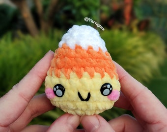 No Sew Candy Corn Crochet Pattern, Kenzie, Tiny Halloween Friend Amigurumi Toy Plush