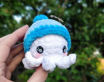 Baby Octopus Crochet Pattern, Quiggly, Small No Sew Crochet Christmas, Mini Octopus Friend Amigurumi, Tiny Animal Toy Plush