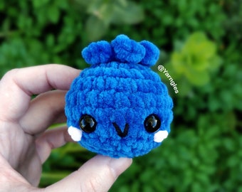 Tiny Blueberry, Free No Sew Fruit Crochet Pattern, Faux Food Amigurumi Toy, Adorable Mini Gift