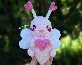 Baby Lovebug Crochet Pattern, Luna, Easy Valentines Gift Idea, Tiny Amigurumi Friend, Fantasy Animal Toy Plush