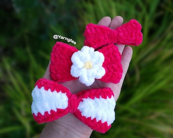 Cute Bow Crochet Pattern, Accessories, Small Crochet Bows, Free Pattern PDF Instant Download