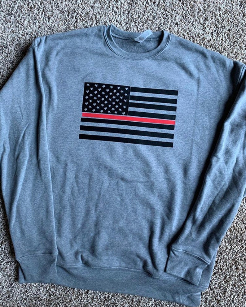 Red Line Red Line Sweatshirt First Responders Firefighter Sweatshirt Wife of Firefighter