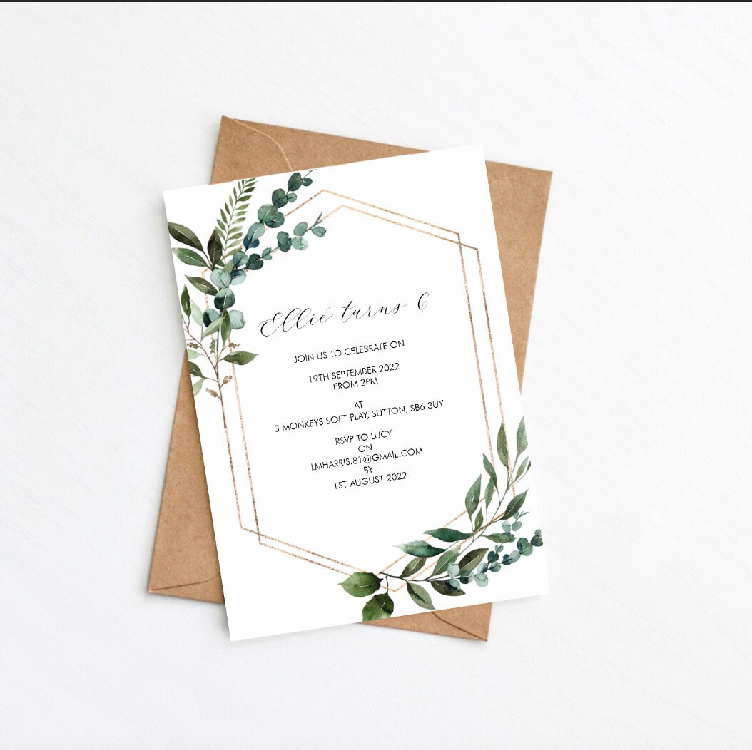 Birthday Invitations — Store 1 — Love Flora
