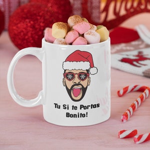 Presentes de Natal espanhóis para, caneca de copo de 11 onças Regalos de Navidad Spanglish, copo de Natal Bad Bunny Regalo
