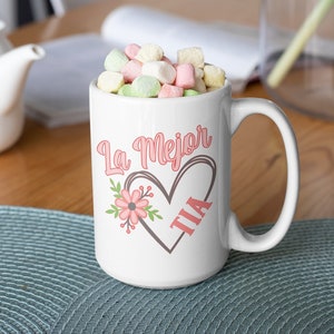 La Mejor Tia Gift for Madrina, Madrina Tia coffee mug, Regalo para Madrina Gift for Tia - Spanish Gift Tia