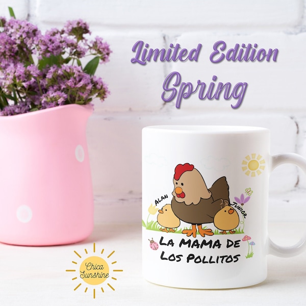 Primavera Gift for Mom, Regalo para Madre, Cumpleanos de Mama, Taza de Cafe, Para Mama, Spanish gift Spring Primavera