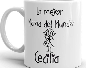 Regalo para Mama Spanish Gifts, Regalo para mama cumpleanos personalized with kids and pet names.