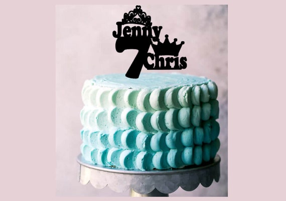 Topper Gateau Jumeaux Twin Girls Twin Boys Cake Topper Etsy