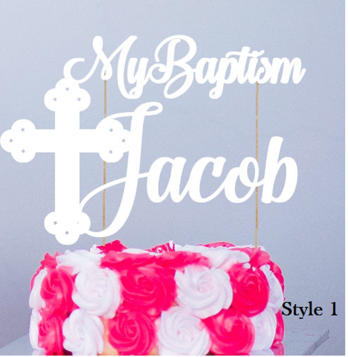 Christening Cake Topper My Baptism Cake Topper Baptism Cake Etsy