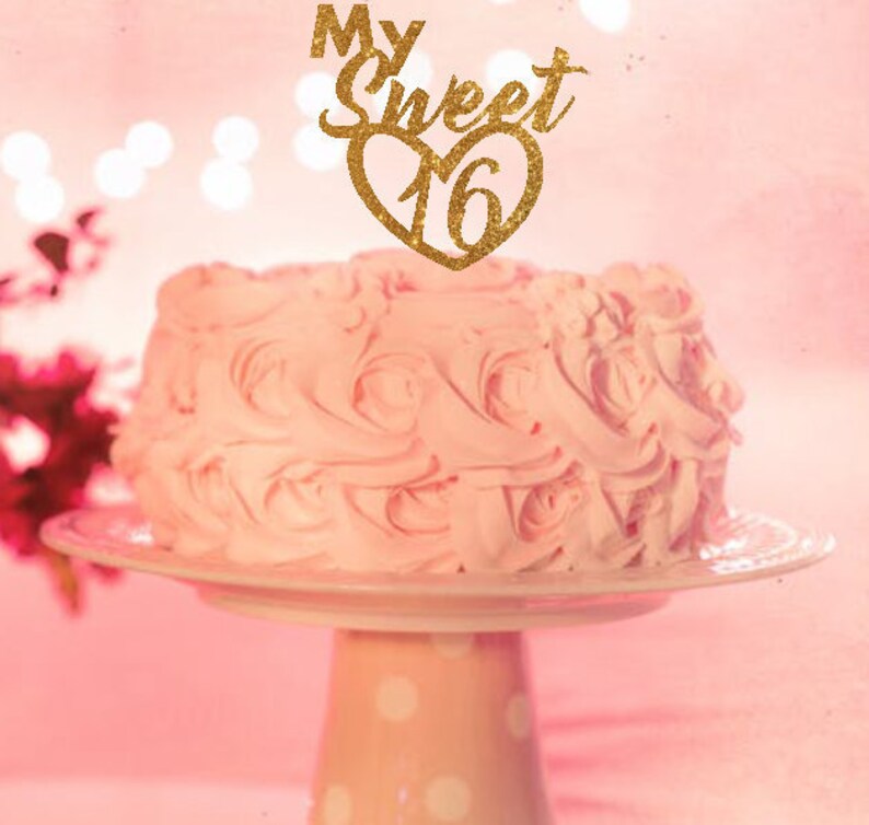 Sweet 16 Cake Topper Sweet 16 Sweet 16 Decoration Sweet Etsy