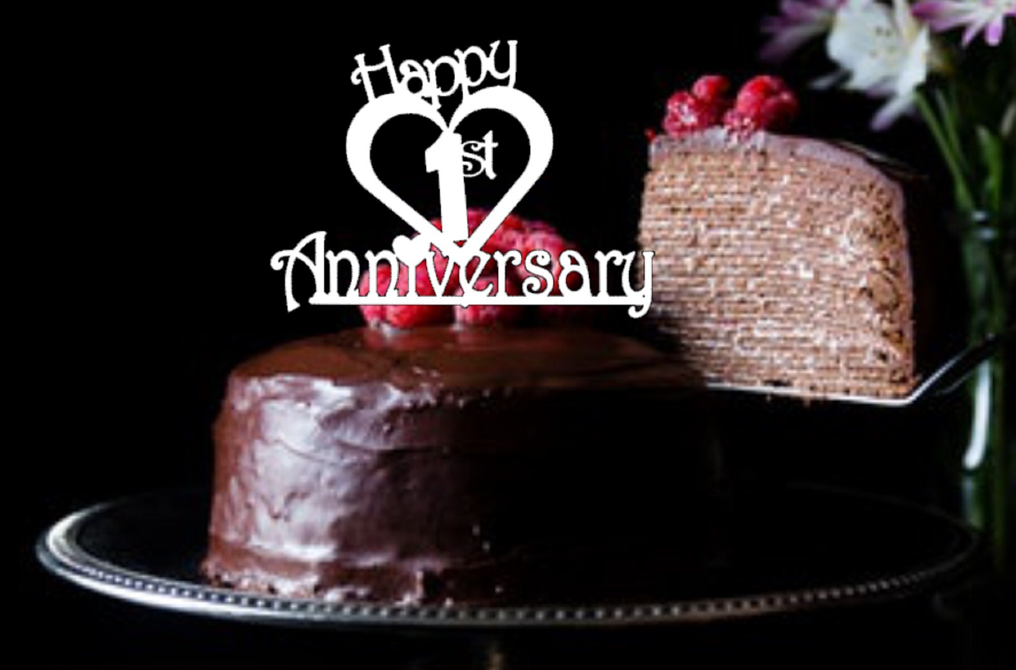 Anniversary Greeting Card with Red Roses Bunch and Chocolate Cake @ Best  Price | Giftacrossindia