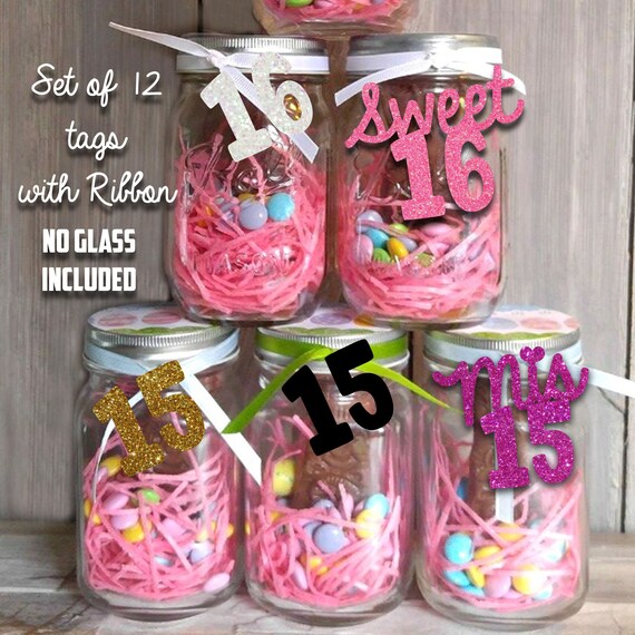 Quinceanera Diy Favors Quinceanera Favor Tags Tags for Jars Etsy