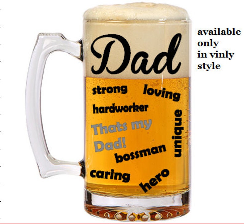 Dad Gift New Dad Gift Personalized Beer Mug Fathers Day Etsy