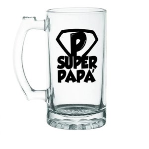 Papà Spanish Gift for Dad Beer Mug, 16oz Vaso de Cerveza para Papà - Regalo para Papà Cumpleanos o Dia de los Padres&#39;