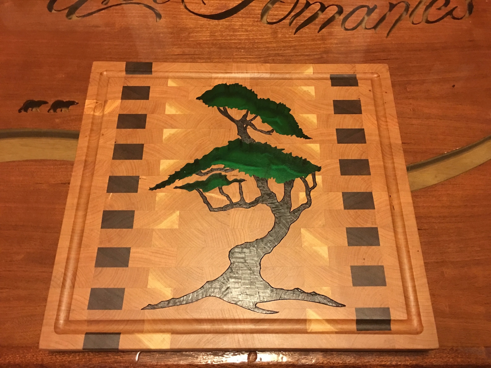 Tree of Life Wood Cutting Board / Serving Tray Etsy
