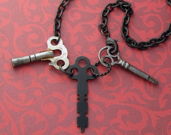 69 Pcs Skeleton Key Charms - Antique Bronze Alloy Steampunk Jewelry Making Supplies