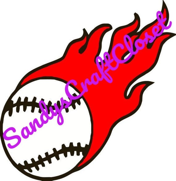 Baseball in Flames SVG / PNG Files - Etsy India