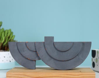 Beton Chanukka Menora, Schwarz Einzigartige Kandelaber, Jüdisches Geschenk