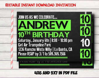 boy birthday invitations etsy