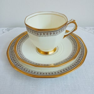 Vintage Plant Tuscan China Cup Saucer Plate Pattern 785452. English China Trio. Collectors China. China Gift. Afternoon Tea. Teacup Set