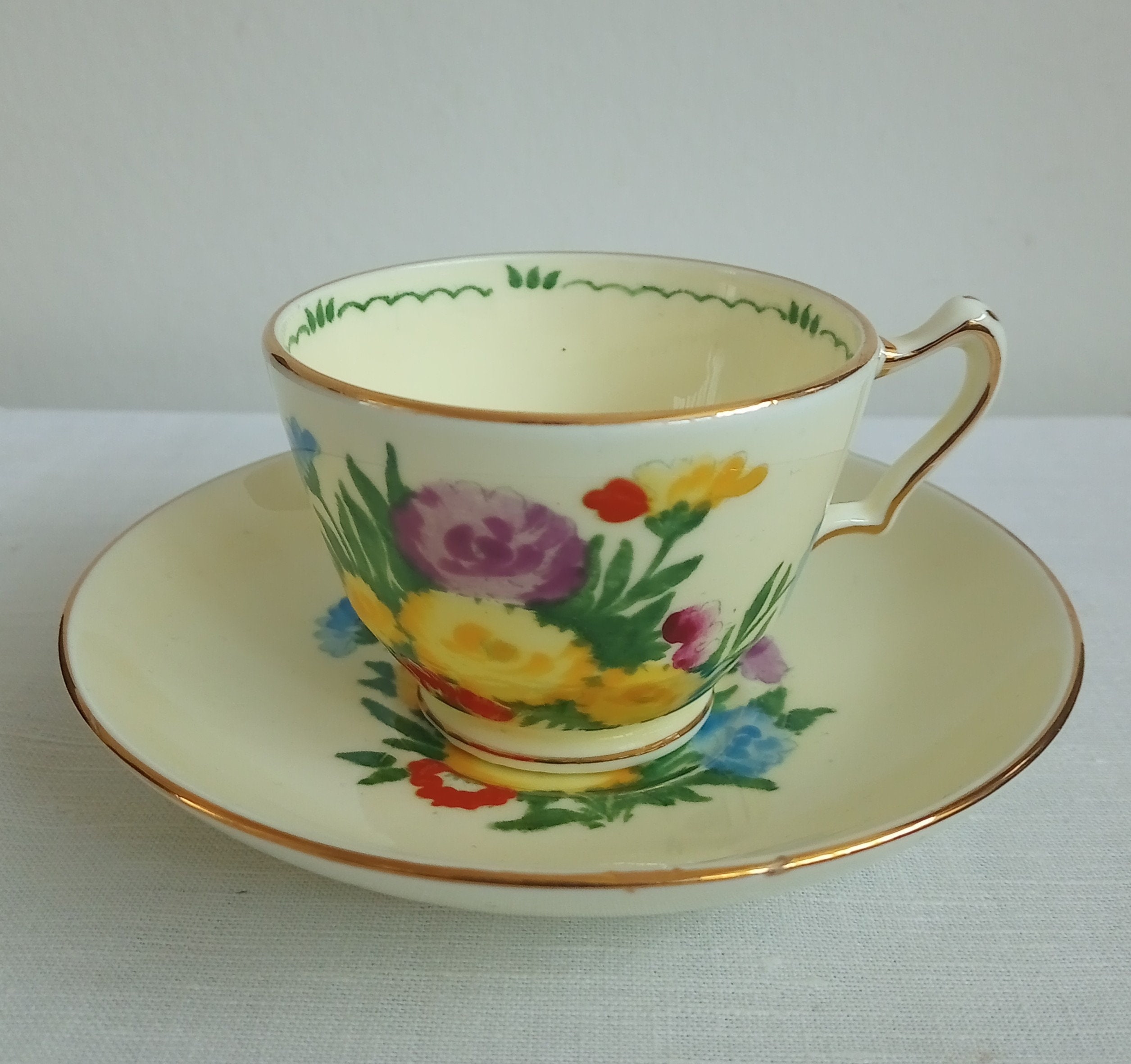 Crown staffordshire tea cup and saucer - Etsy 日本