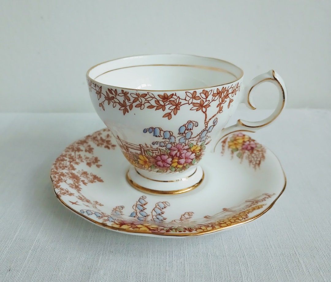 Vintage Shore and Coggins Bell Fine Bone China 'memories' Floral ...