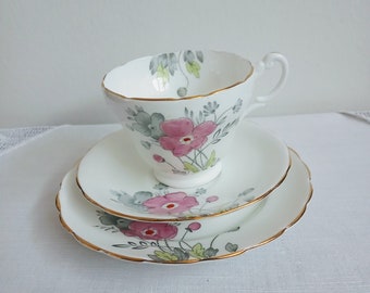 4 Tasses à Café/thé Anciennes Friederike KPM - Décor Rocaille Floral Crème - Porcelaine, Occasion Bon état