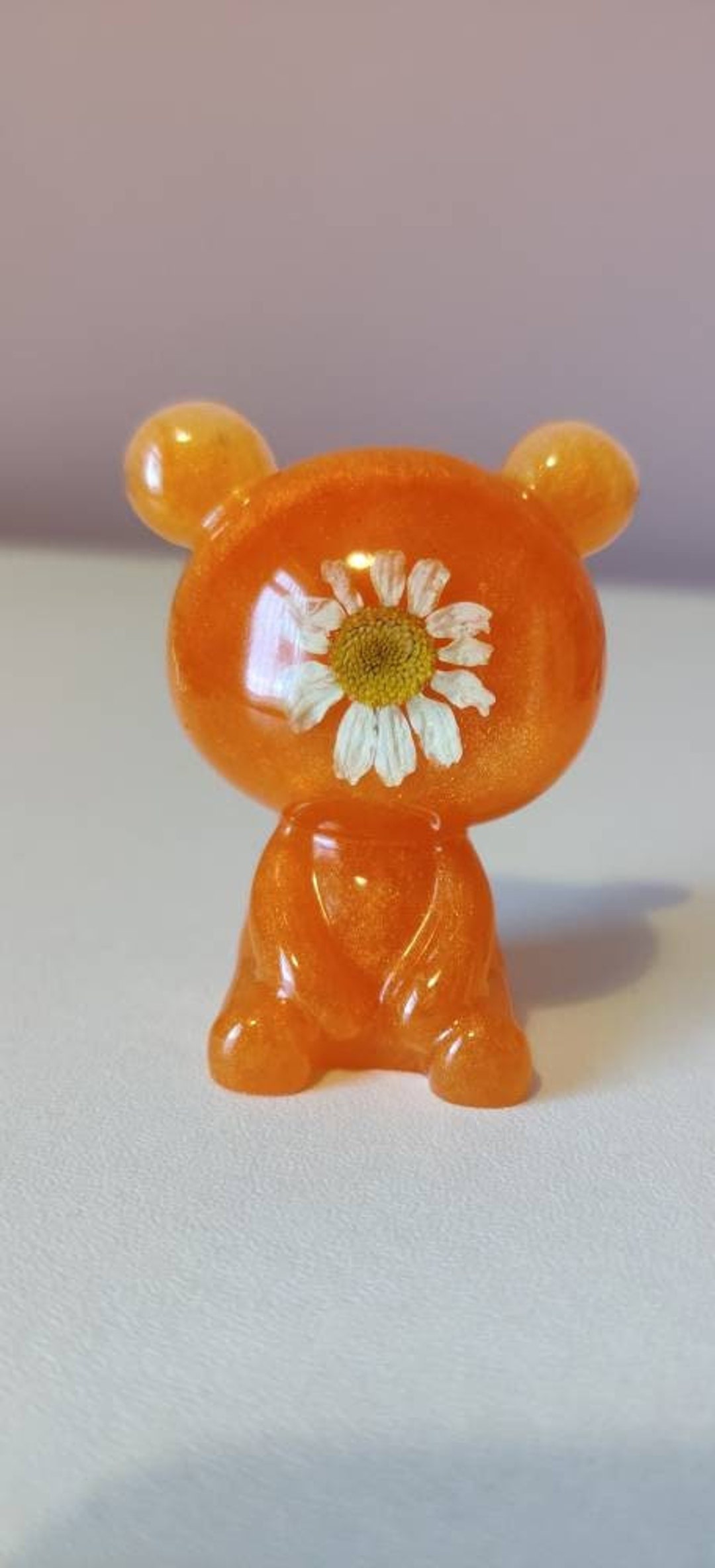 Flower Face Bear Desk Buddy Animal Figurine Teddy Etsy