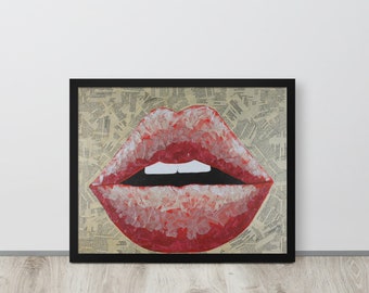 Impresión de labios de papel
