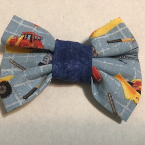 Construction Vehicles,Baby Boy Bow Tie,Clip-on Bow Tie,Washable Fabric,GGShopKids