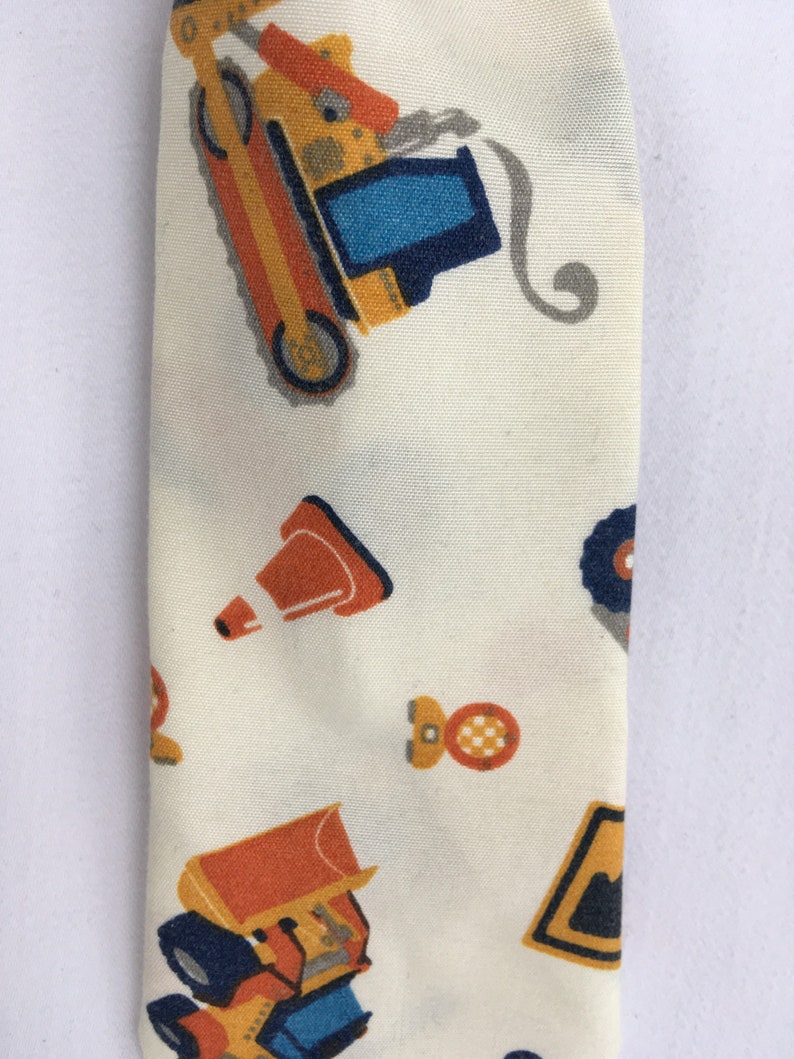 Construction Boy Necktie,Sunday Church Outfit,Spring Suit,Birthday Gift,Graduation Wear,Wedding Photo Shoot,Clip-on Necktie,Grannagirl