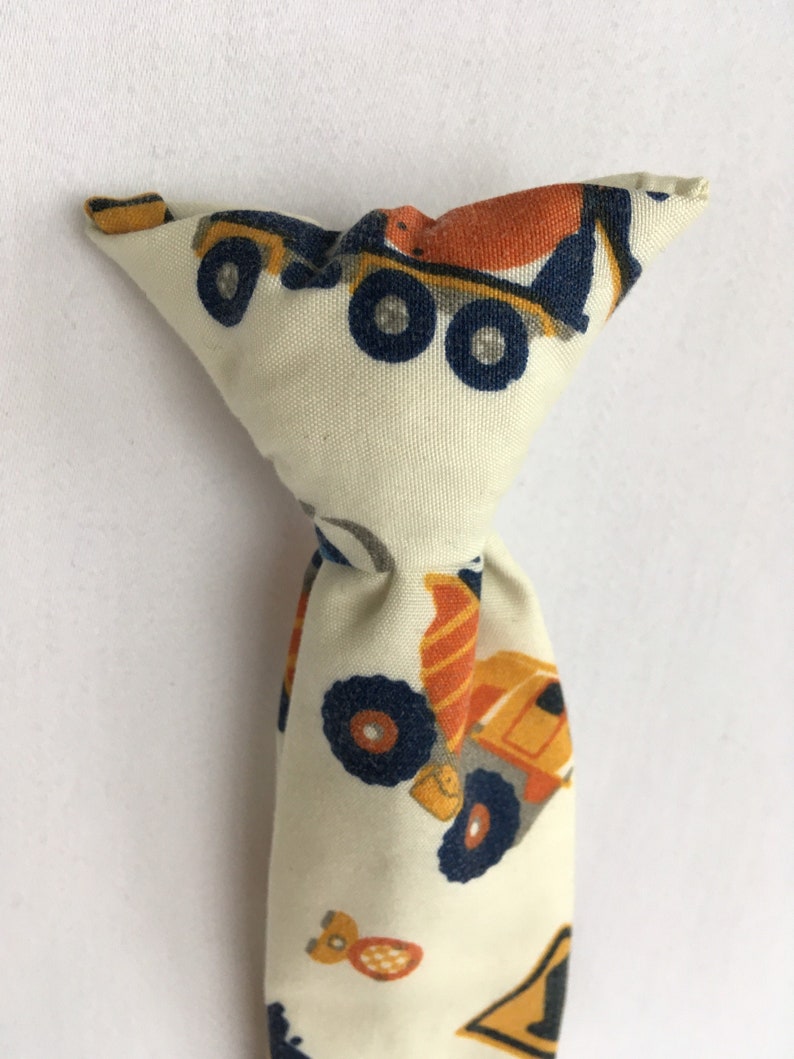 Construction Boy Necktie,Sunday Church Outfit,Spring Suit,Birthday Gift,Graduation Wear,Wedding Photo Shoot,Clip-on Necktie,Grannagirl