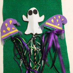 Halloween Wand,Ghost Stick,Trick or Treat,Purple Witch Hat Wand,Princess Wand,Kids Gift,Party Favor Decoration,GGShopKids