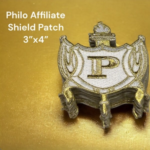 PHILO Affiliate Heat Sealed Metallic thread Shield (Iron on Patch)