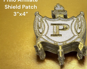 PHILO Affiliate Heat Sealed Metallic thread Shield (Iron on Patch)