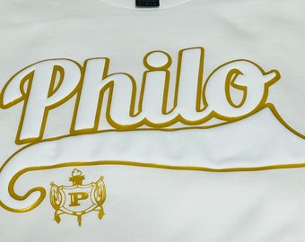 Philo Gold/Puff Tshirt (short or long sleeve/Hoodie (NO GREEK LETTERS)