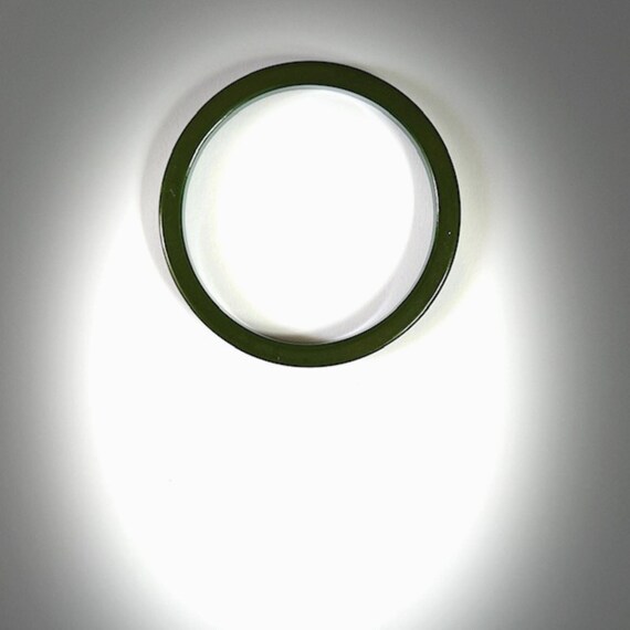 Vintage Bakelite Bangle Thin Width Green Simichro… - image 4