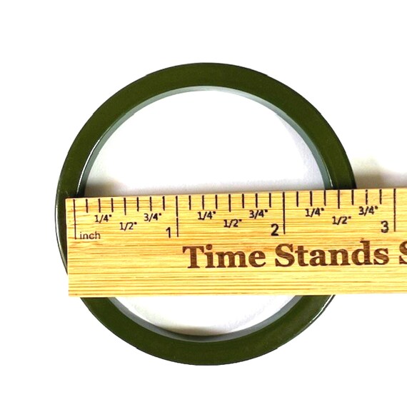 Vintage Bakelite Bangle Thin Width Green Simichro… - image 11