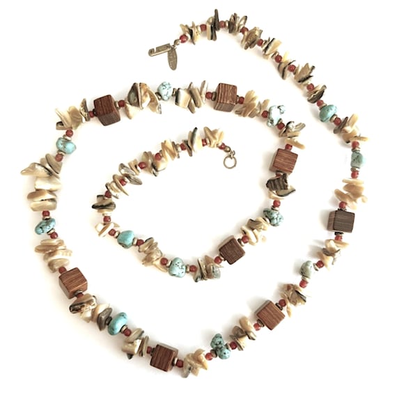 Vintage Miriam Haskell Signed Chunky Multi Colore… - image 1