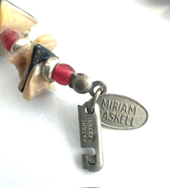 Vintage Miriam Haskell Signed Chunky Multi Colore… - image 6