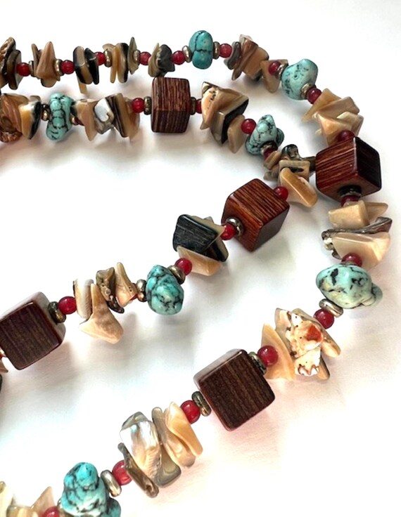 Vintage Miriam Haskell Signed Chunky Multi Colore… - image 3