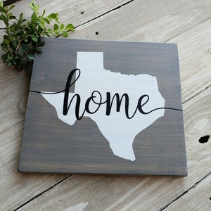 State Wood Sign, moving gift, college going away gift, housewarming gift, Texas state art, wood wall decor image 3