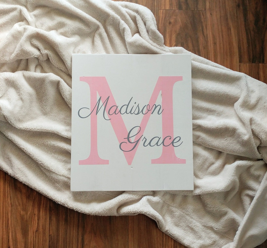 Nursery Room Name Sign, Personalized Baby Shower Gift, Kids Room Name