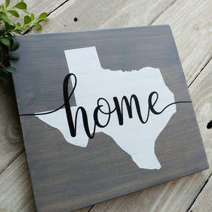 State Wood Sign, moving gift, college going away gift, housewarming gift, Texas state art, wood wall decor image 2