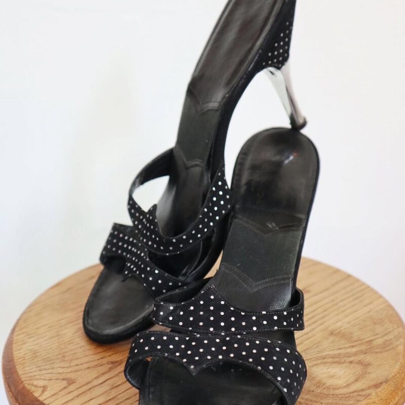 50's Polka Dot Spring-o-Lators Heels by Joseph Larose