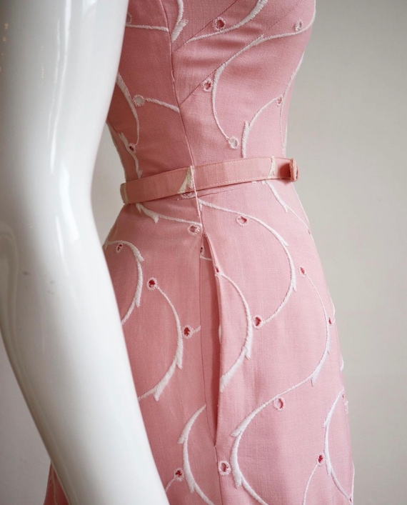 Vintage 1940’s | XS/S | Soft pink cotton/linen Br… - image 6