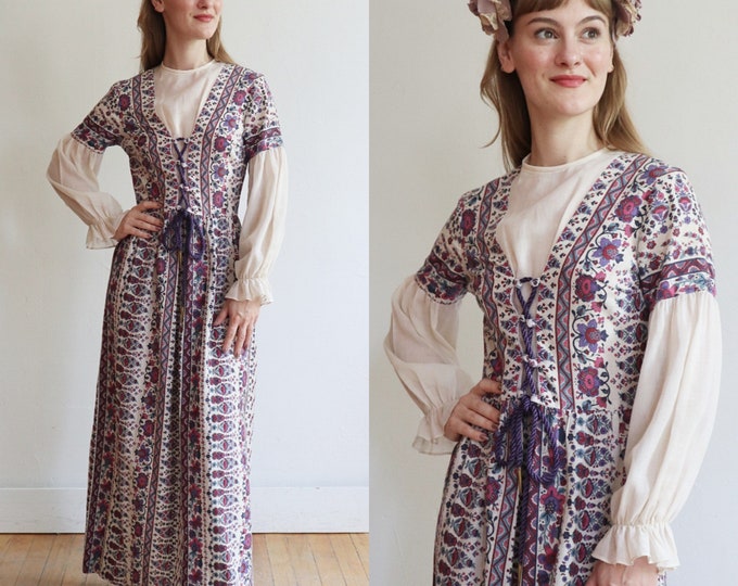Featured listing image: Vintage 1960’s-70’s | Medium | Dollyrockers renaissance revival cotton prairie dress with corset waist