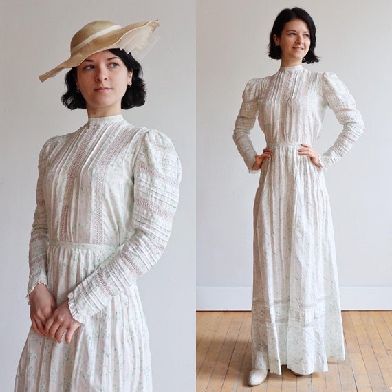 Antique Edwardian | size xxs | 1900’s Cotton calic