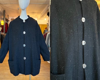 Vintage 1960’s | S/M | Kemp wool swing coat with large pockets